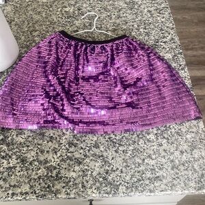 ZARA purple sequined skirt